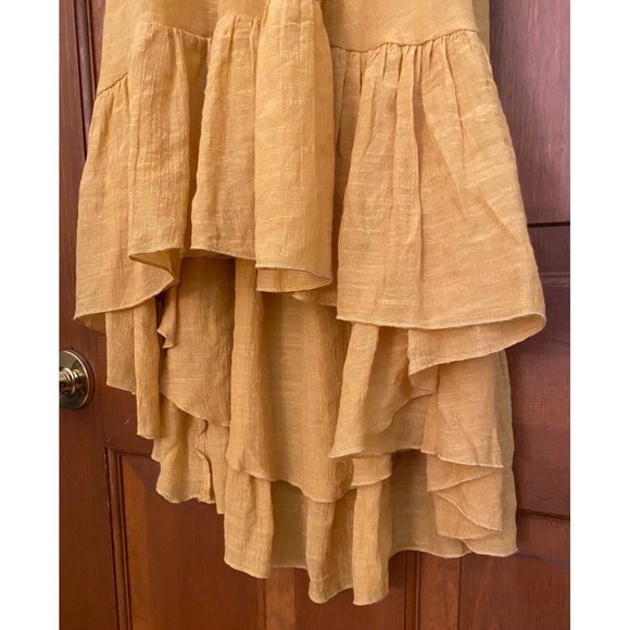 Forever 21 Strapless‎ Dress Womens Small Sunflower Flowy Cottage Tiered Hi-Low - Picture 16 of 16